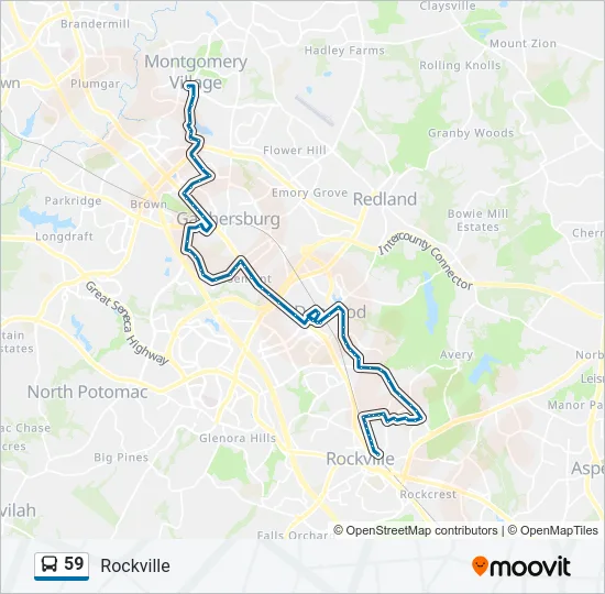 59 Bus Line Map