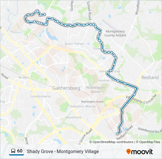 60 Bus Line Map