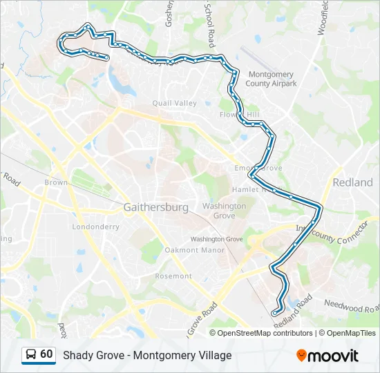 60 Bus Line Map