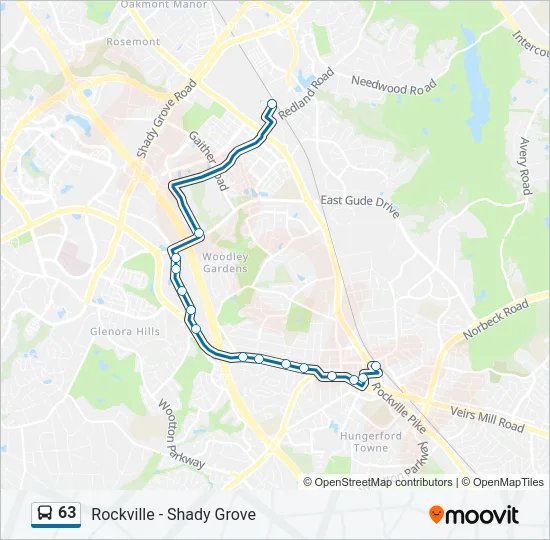 63 Bus Line Map