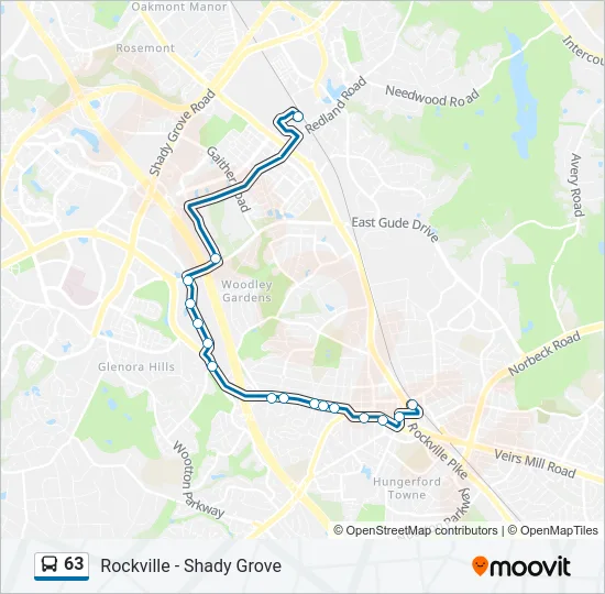 63 Bus Line Map