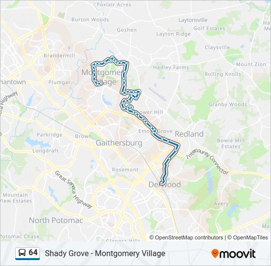 64 Bus Line Map