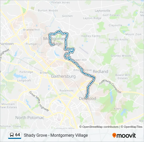 64 Bus Line Map