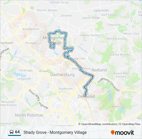 64 Bus Line Map