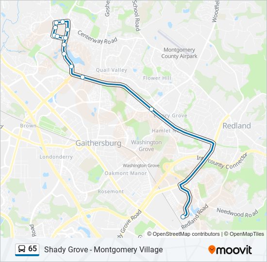 Mapa de 65 de autobús