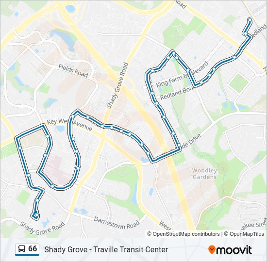 66 Bus Line Map