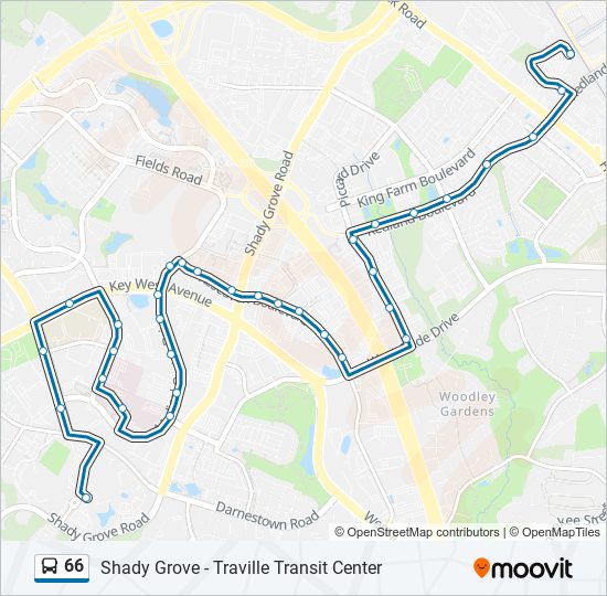 Mapa de 66 de autobús