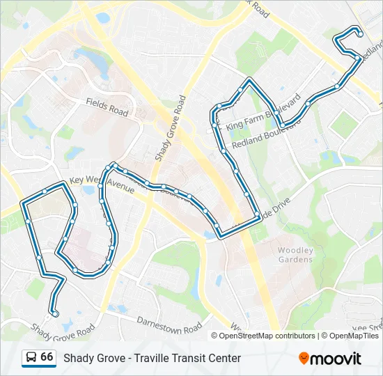 66 Bus Line Map