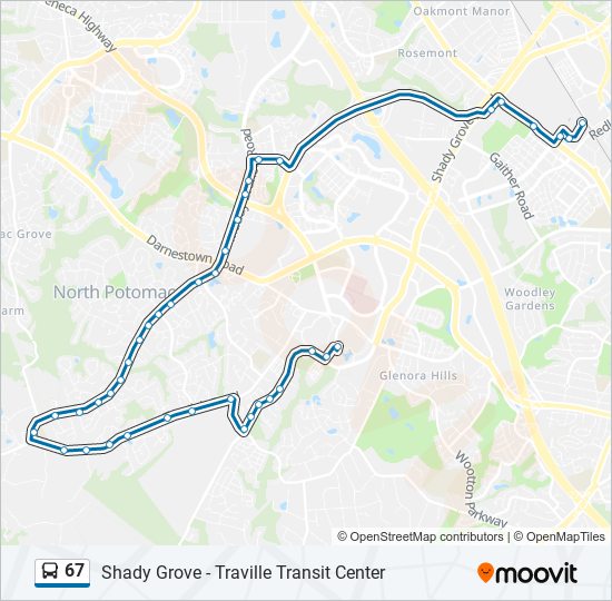 67 bus Line Map