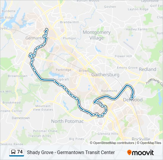 74 Bus Line Map