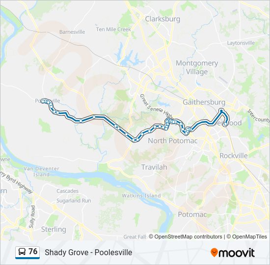 76 Bus Line Map