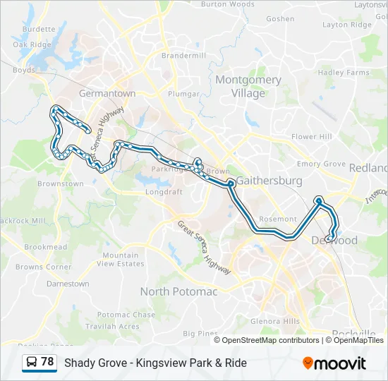 78 Bus Line Map