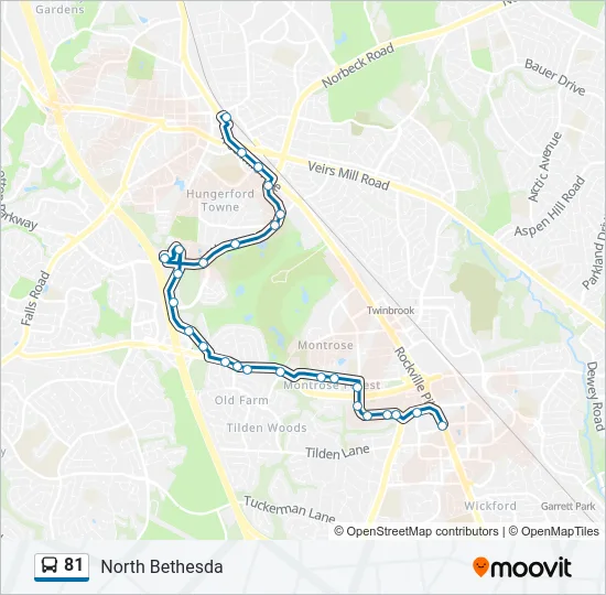 81 Bus Line Map