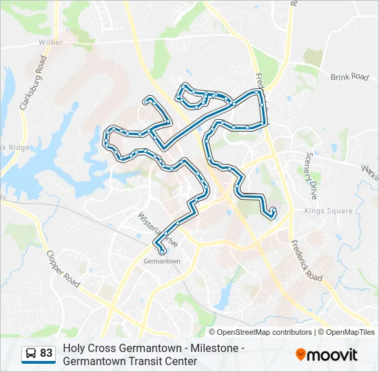 83 Bus Line Map