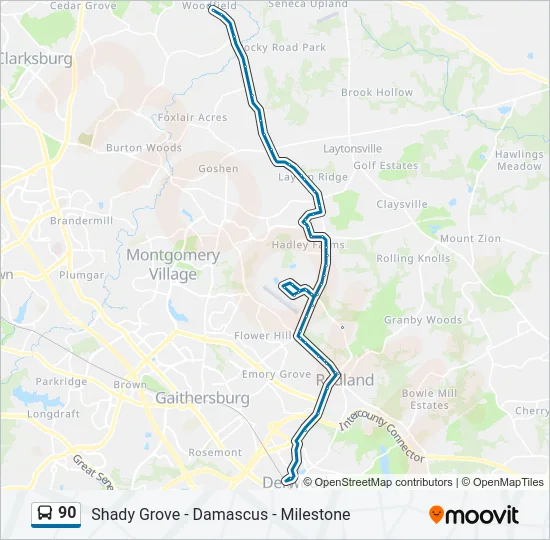 90 Bus Line Map