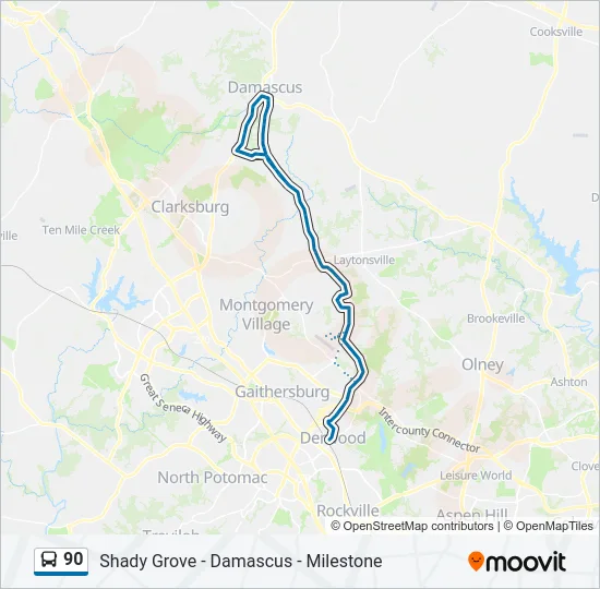 90 Bus Line Map