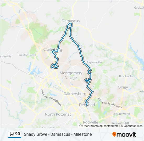 90 Bus Line Map