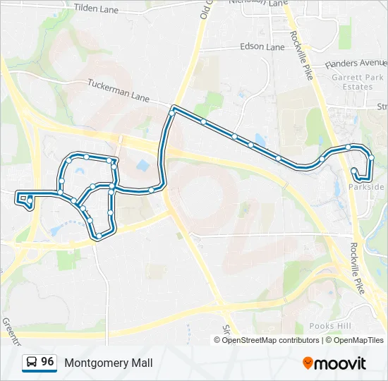 96 Bus Line Map