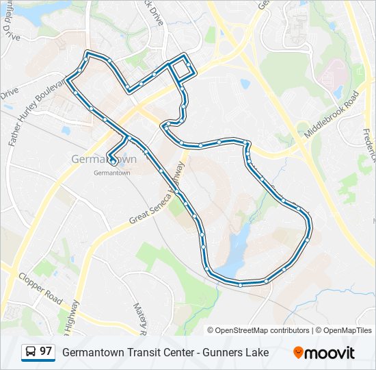 Mapa de 97 de autobús