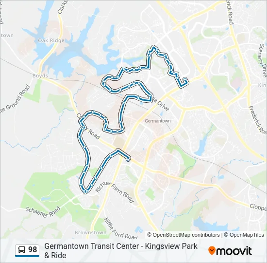 98 Bus Line Map