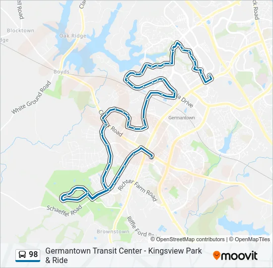 98 Bus Line Map