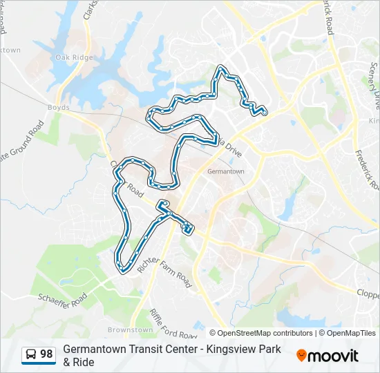 98 Bus Line Map
