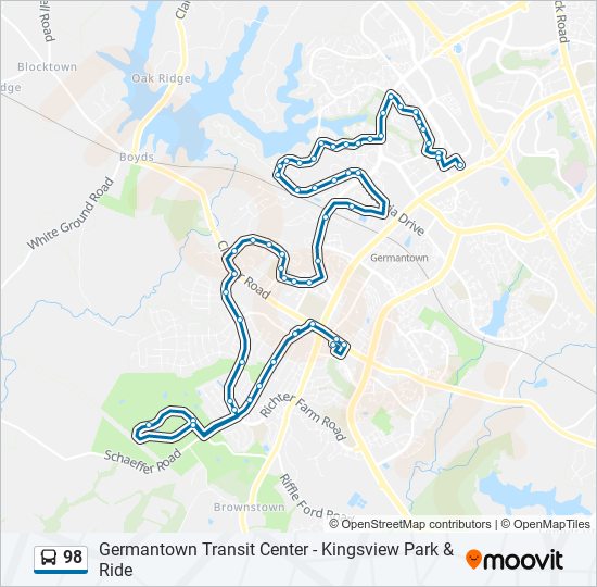 Mapa de 98 de autobús