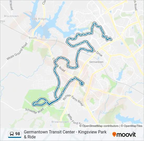 98 Bus Line Map