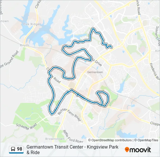 98 Bus Line Map