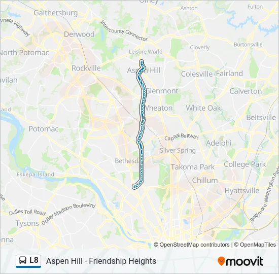 L8 Bus Line Map