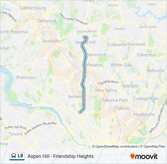 L8 Bus Line Map
