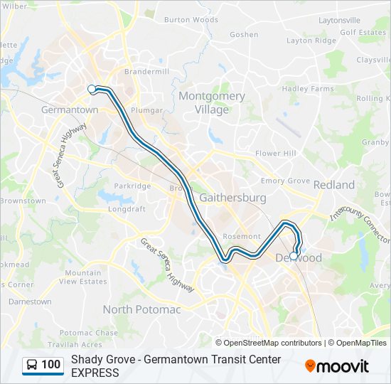 100 Bus Line Map