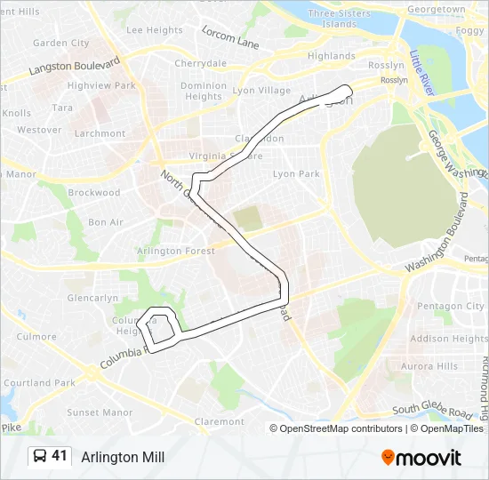 41 Bus Line Map