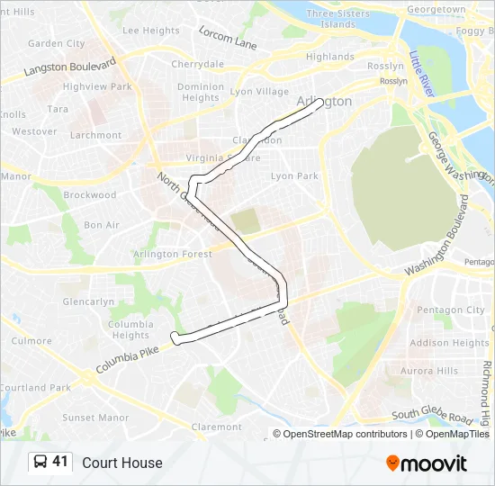 41 Bus Line Map