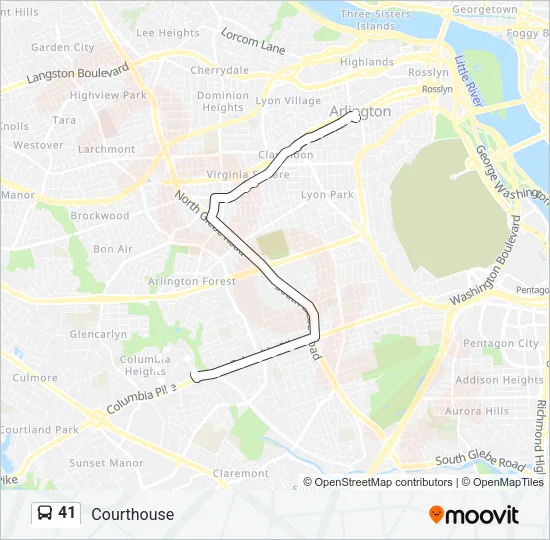 41 Bus Line Map