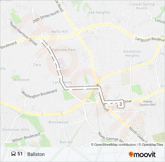51 Bus Line Map