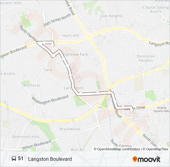 51 Bus Line Map