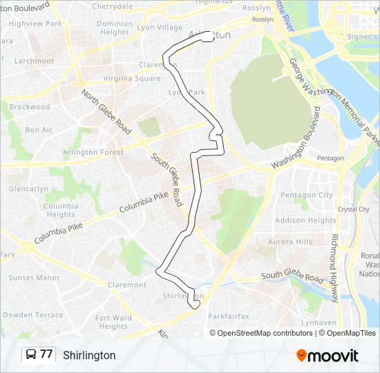 77 Bus Line Map