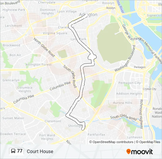 77 Bus Line Map