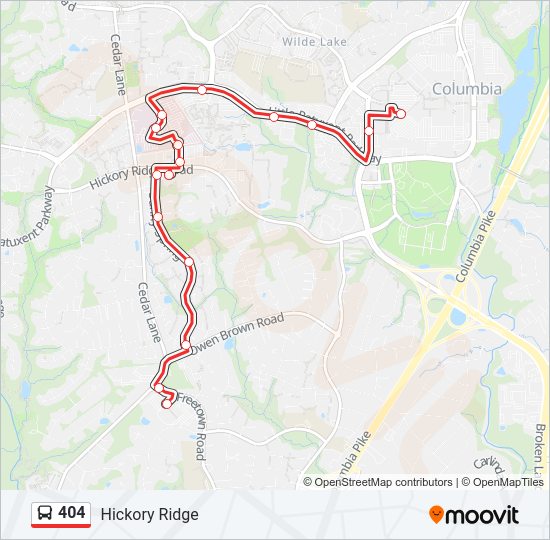 404 Bus Line Map