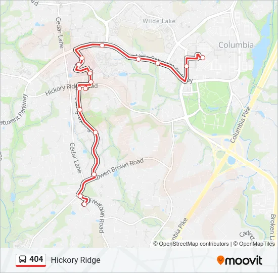 404 Bus Line Map