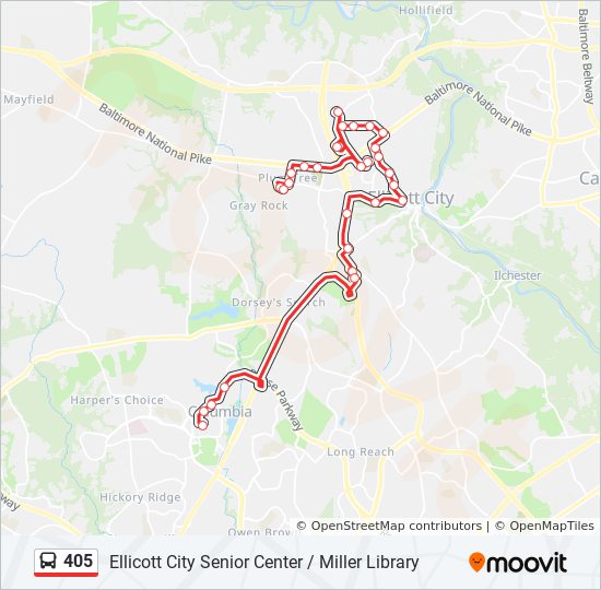 405 Route: Schedules, Stops & Maps - Ellicott City Senior Center ...