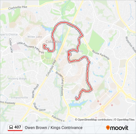 407 Bus Line Map