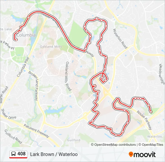 408 Bus Line Map