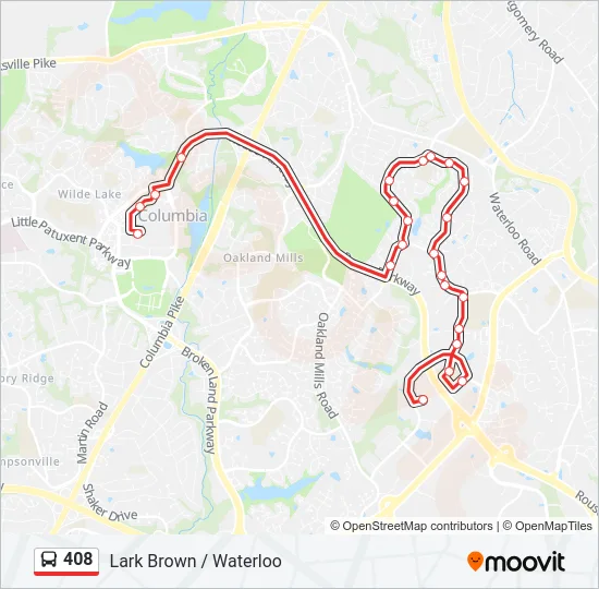 408 Bus Line Map