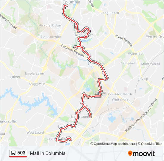 503 Bus Line Map