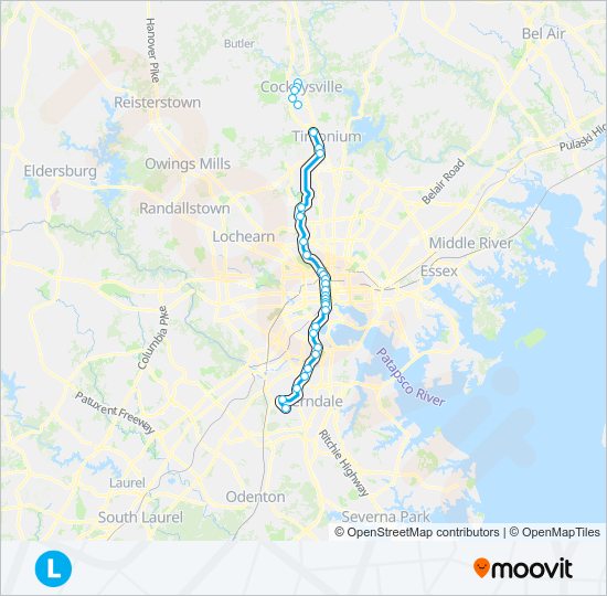 Mapa de LIGHT RAIL de tren ligero