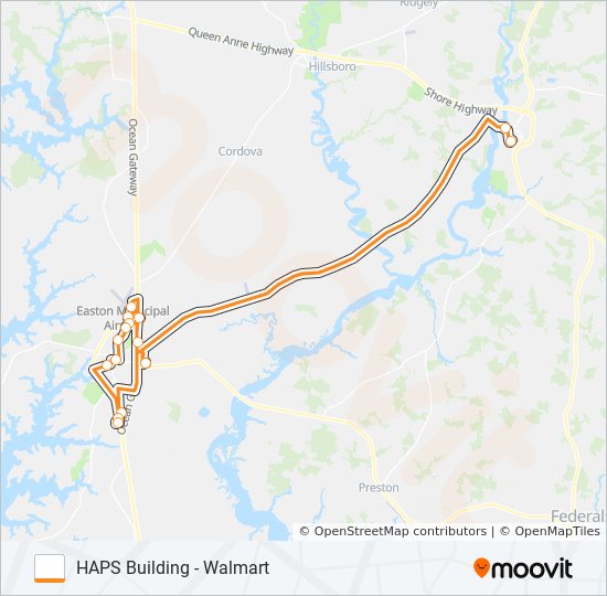 HAPS BUILDING - WALMART bus Line Map