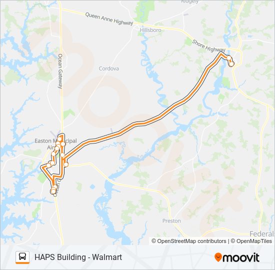 Mapa de HAPS BUILDING - WALMART de autobús