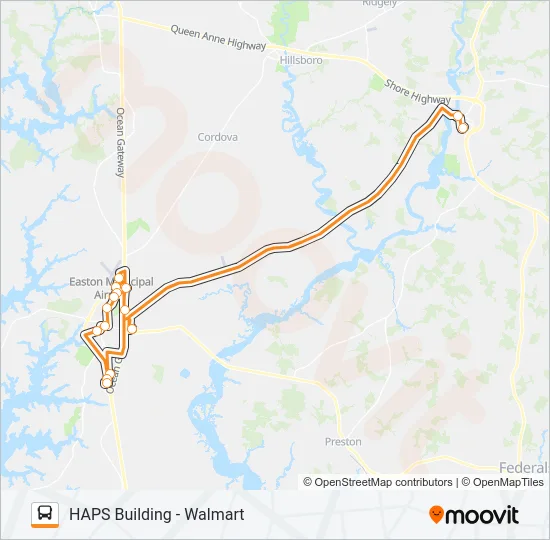 HAPS BUILDING - WALMART Bus Line Map
